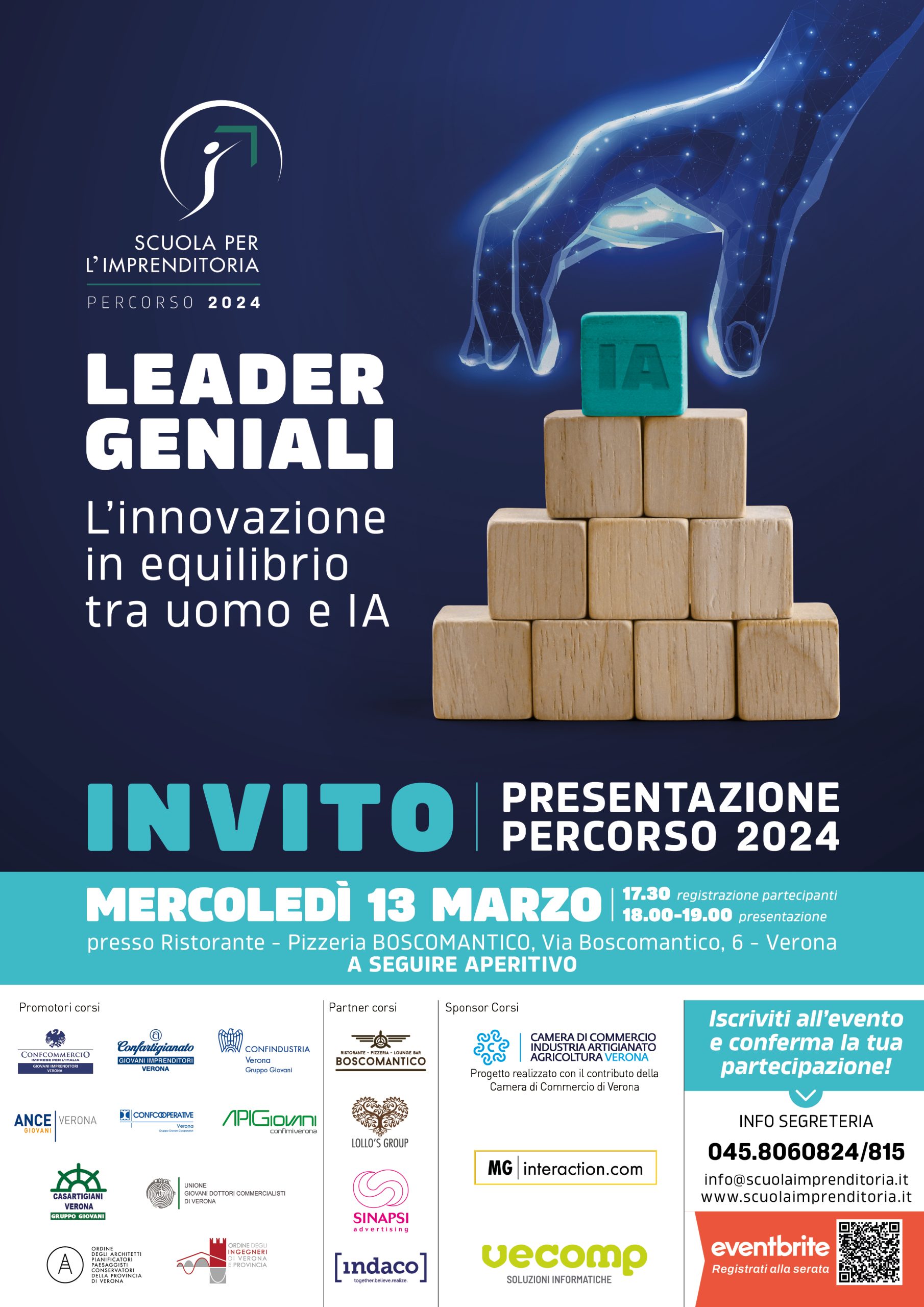 Scuola per l’Imprenditoria 2024 “Leader Geniali – l’innovazione in equilibrio tra uomo e IA”